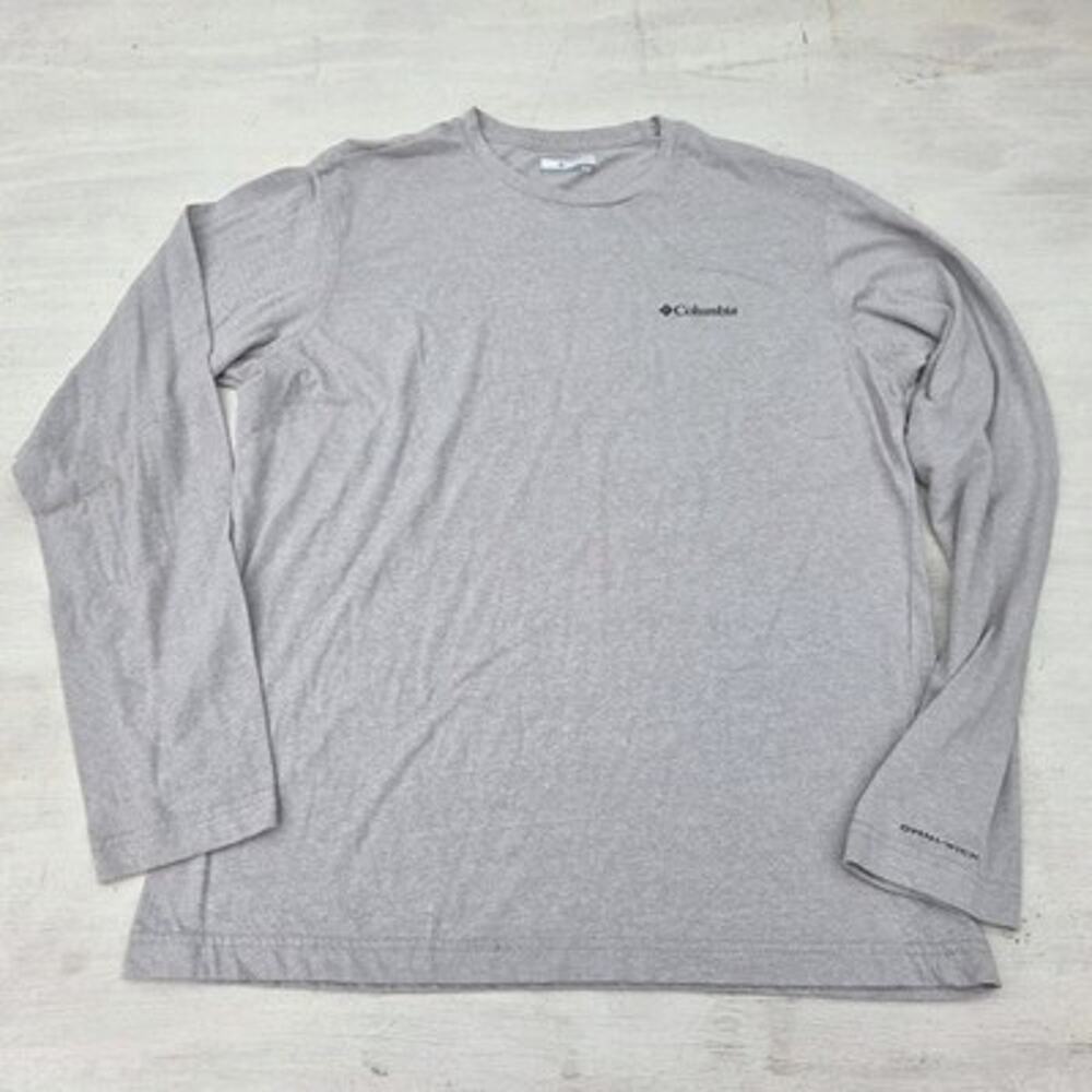 Columbia Omni-Wick Mens M Medium Gray Long Sleeve Performance T-Shirt